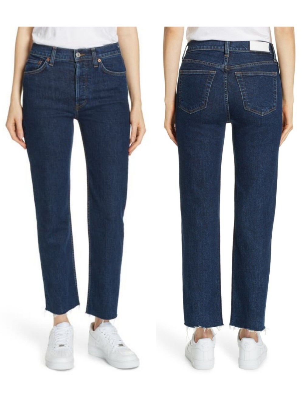 Re/Done Originals High Waist Stovepipe Jeans Dark Wash Size 31